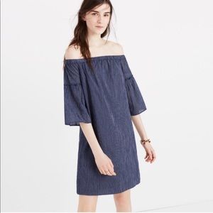Madewell Off The Shoulder Bell Sleeve Dress
